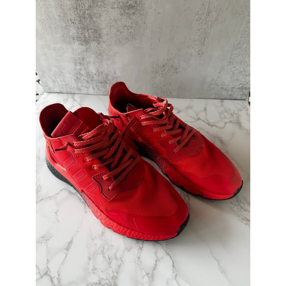 Adidas Nite Jogger Triple Red Boost Sneakers Mens 13 EF5415‎